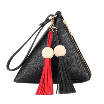 

Leather Handbag Mini Triple-cornered Women Clutch Purse Hand Bag Lady Casual Phone Package