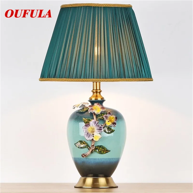 AOSONG Ceramic Table Lamps Desk Luxury Modern Contemporary Fabric for Foyer Living Room Office Creative Bed Hotel | Лампы и освещение
