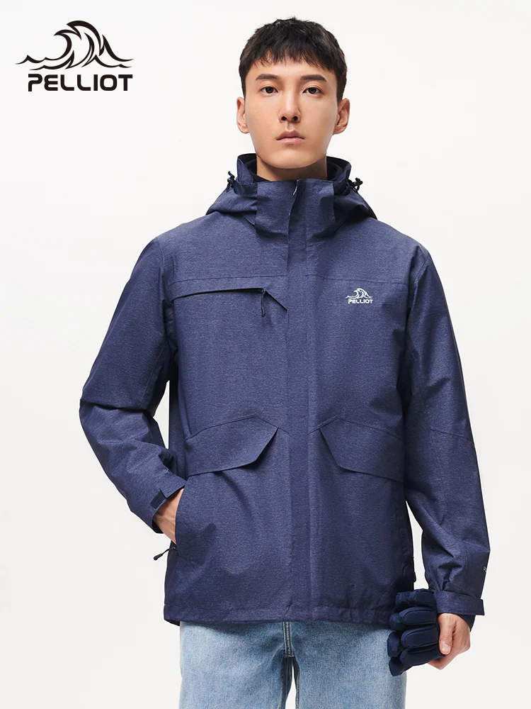 pelliot camping tourism men jacket winter jackets windproof windbreakers waterproof warm two piece setautumn mountain coat