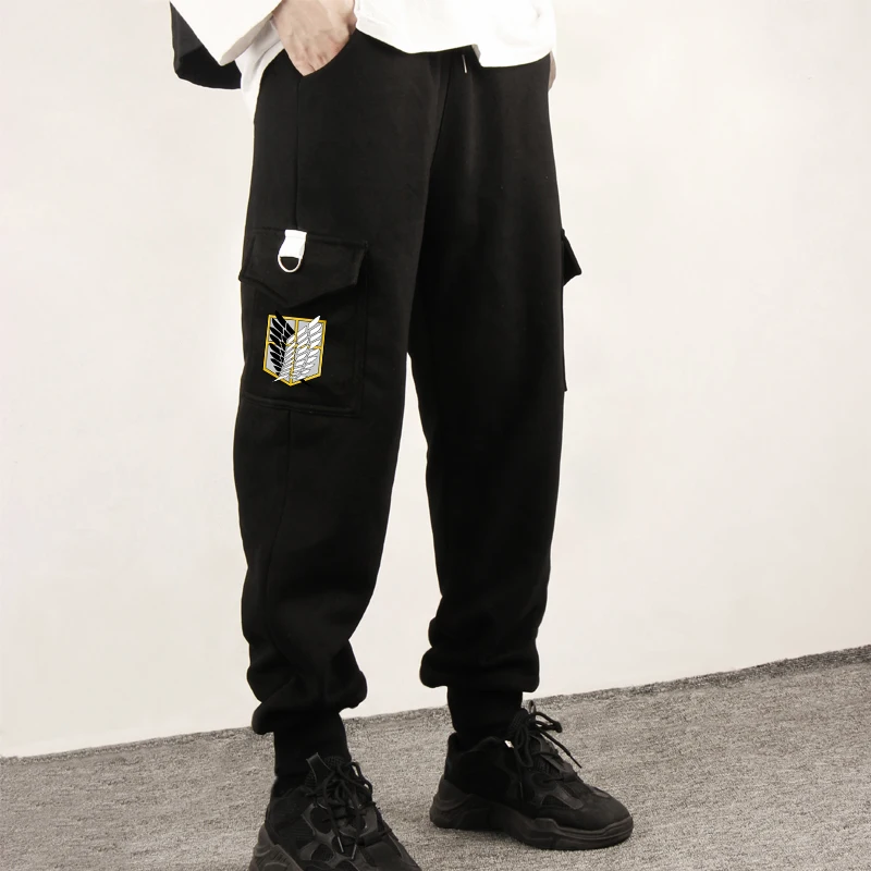 Logo Printed Cosplay Costume Pants Men 