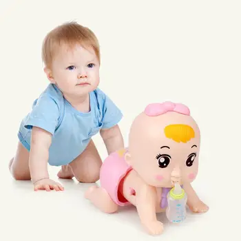 

Electric Intelligent Doll Laughing Crying Singing Crawling Baby Doll Toy Girl Toy Gift Pull Back Toy for Kids Random Color
