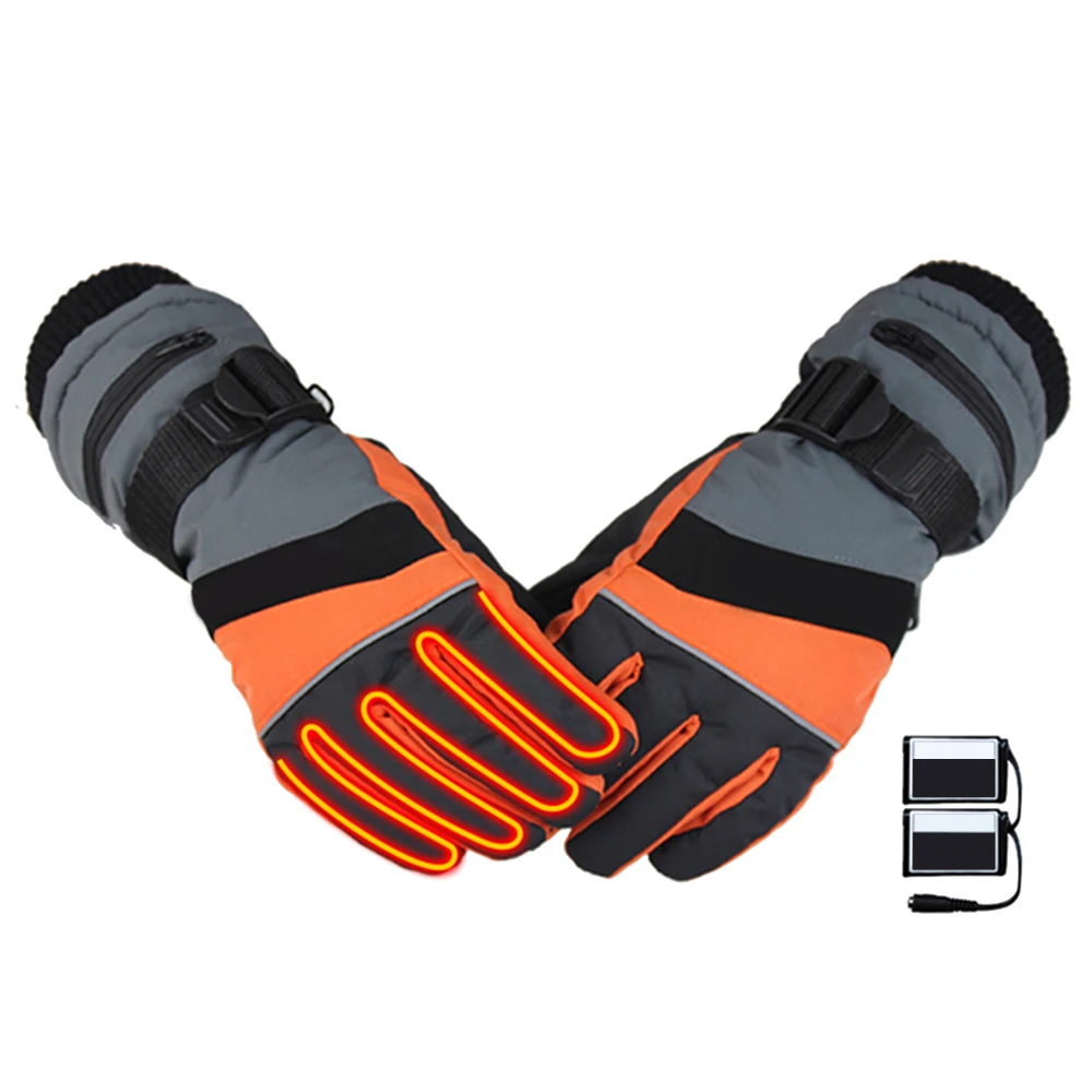 1 пара зимних USB ручных синих теплых электрических тепловых перчаток водонепроницаемые перчатки с подогревом мотоциклетные лыжные перчатки для мужчин и женщин