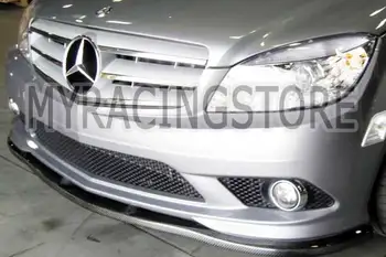 

C-TYPE Real CARBON FIBER FRONT LIP SPOILER for BENZ W204 C-class AMG Sport front bumper 2007-2012 M016