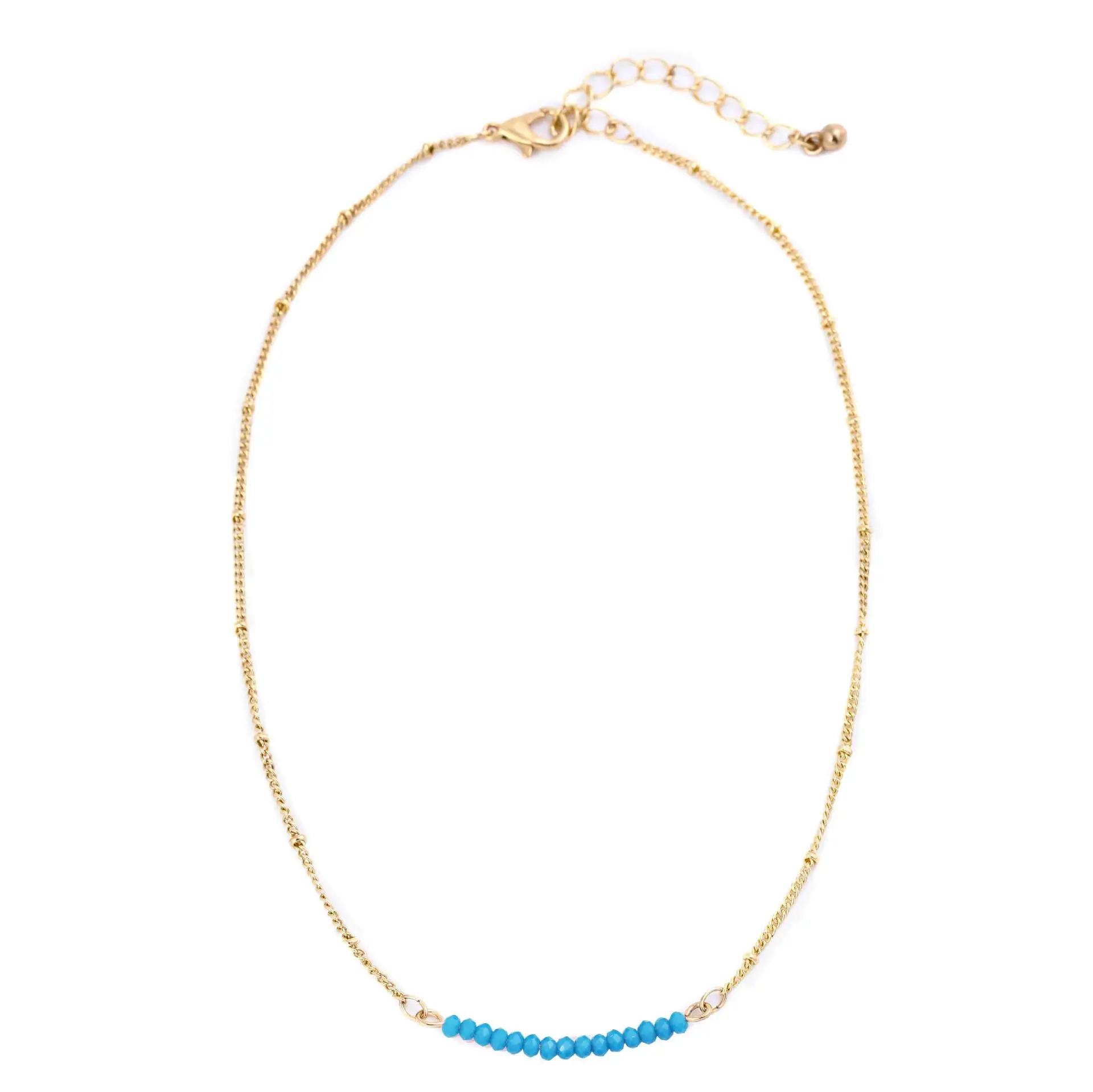 SEDmart ожерелье с натуральным камнем, пресноводным жемчугом и кристаллами для женщин и девушек, модное простое Золотое колье на цепочке, ювелирное изделие, подарок - Окраска металла: 01-1