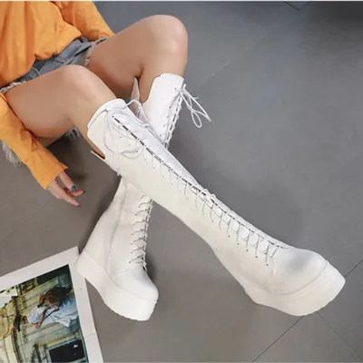 

Autumn and winter 12CM high heel waterproof platform thick bottom high boots