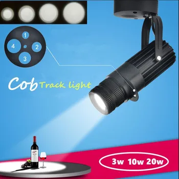 

1pcs COB Spotlights Background LED Track Light Lamp KTV bar Restaurant cafe Museum Zoom Light Lighting 3W 7W 10W 15W 20W