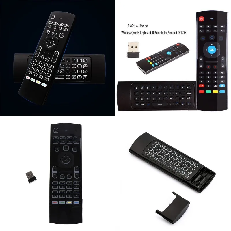 Air Mouse Backlit MX3 Pro With Voice Microphone 2.4G Wireless Mini Keyboard With IR Learning Extend Remote Controller