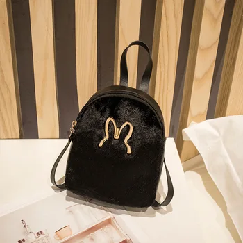 

2020 Mini Backpack NEW cute plush Korean small schoolbag in winter of 2019 Plush fashion double shoulder Backpack