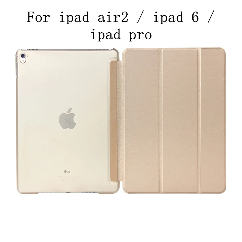 Luxury Tablet Shockproof Smart Leather Stand Case Cover for Apple Ipad Pro 9.7 Inch IPad Pro 10.5 I Pad 5 6 Air 1 2 Coque - Цвет: For ipad air2 gold