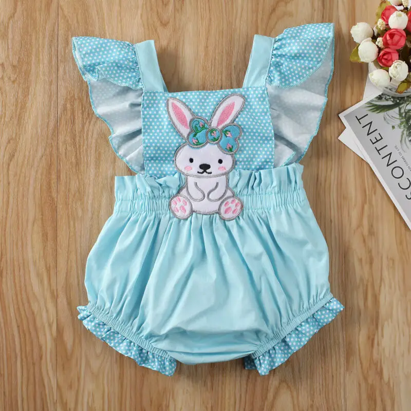 

Easter Bunny Clothes Newborn Kids Baby Girl Romper Bodysuit Playsuit Outfits Set