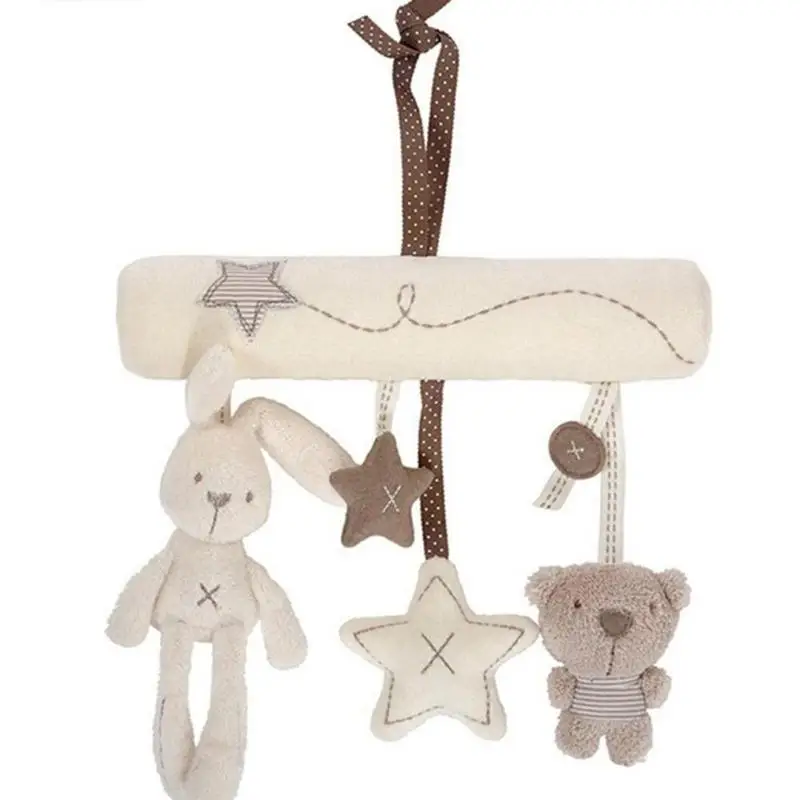 

Baby Cartoon Animal Music Play Bed Hanging Bell Infant Stroller Mobile Gift Baby Crib Rattle Toy Soft Cute Rabbit Bear Bell Toy