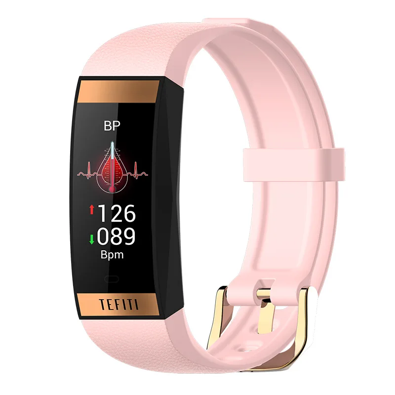 E78 смарт-браслет для женщин помада Стиль IP68 Водонепроницаемый трекер сна здоровье браслет кровяное давление часы умный фитнес-браслет - Цвет: Pink Band