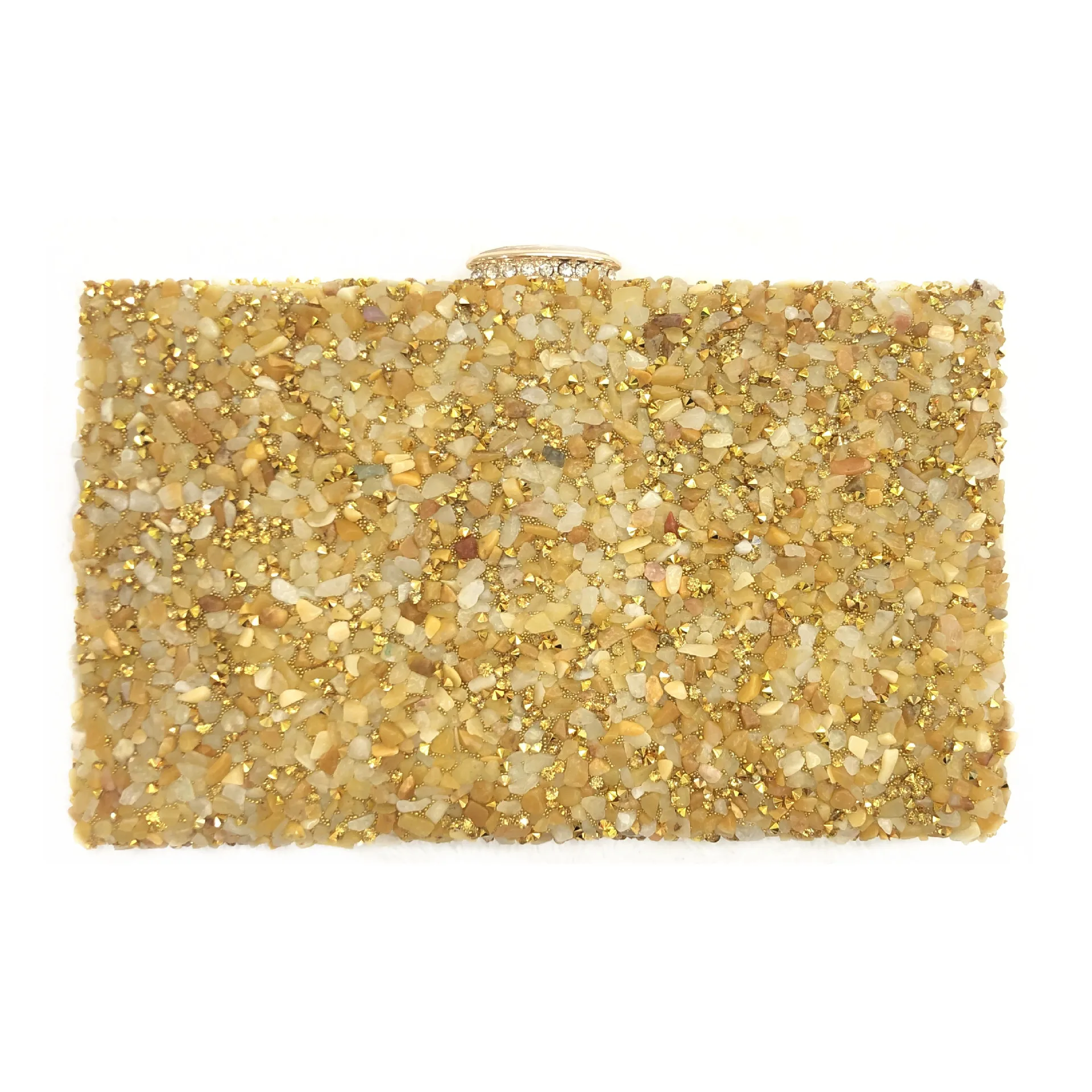 Bohemian Style Stone Evening Bags Candy Color Rhinestones Day Clutch 2021 New Design Female Handbags Chain Purse