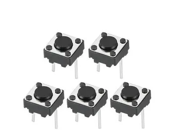

100PCS Middle 2pin 6x6x4.3/5/6/7/8/9/10 mm Switch Tactile Push Button Switches 6x6x4.3mm 6x6x5mm 6x6x6mm 6x6x7mm 6x6x8mm 6x6x9mm