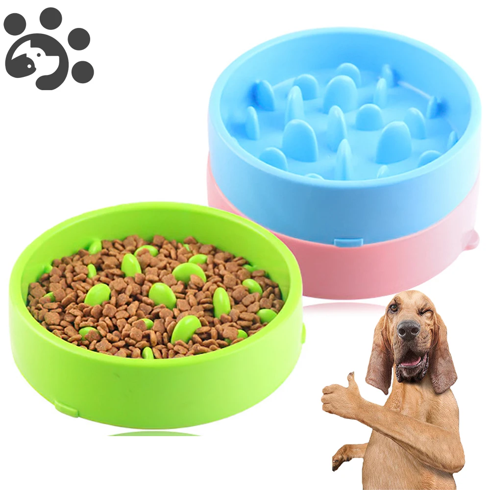 Slow Feeder Dog Bowl Accessories for Small Large Dogs Plastic Feeding
