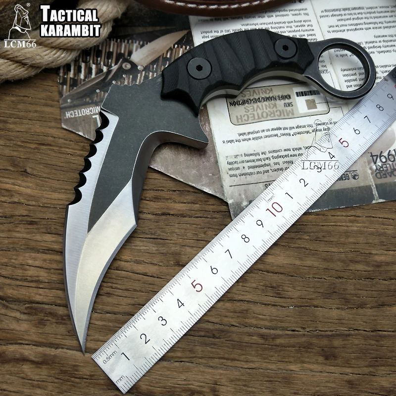 Тактический karambit High-end D2 стальной коготь скорпиона нож открытый кемпинг джунгли выживания битва фиксированное лезвие инструмент самозащиты