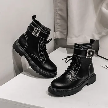 

Fashion Warm Plush Women Boots 2020 Autumn Winter New Casual Solid Thick Bottom Breathable Comfortable Short Black Boots Female
