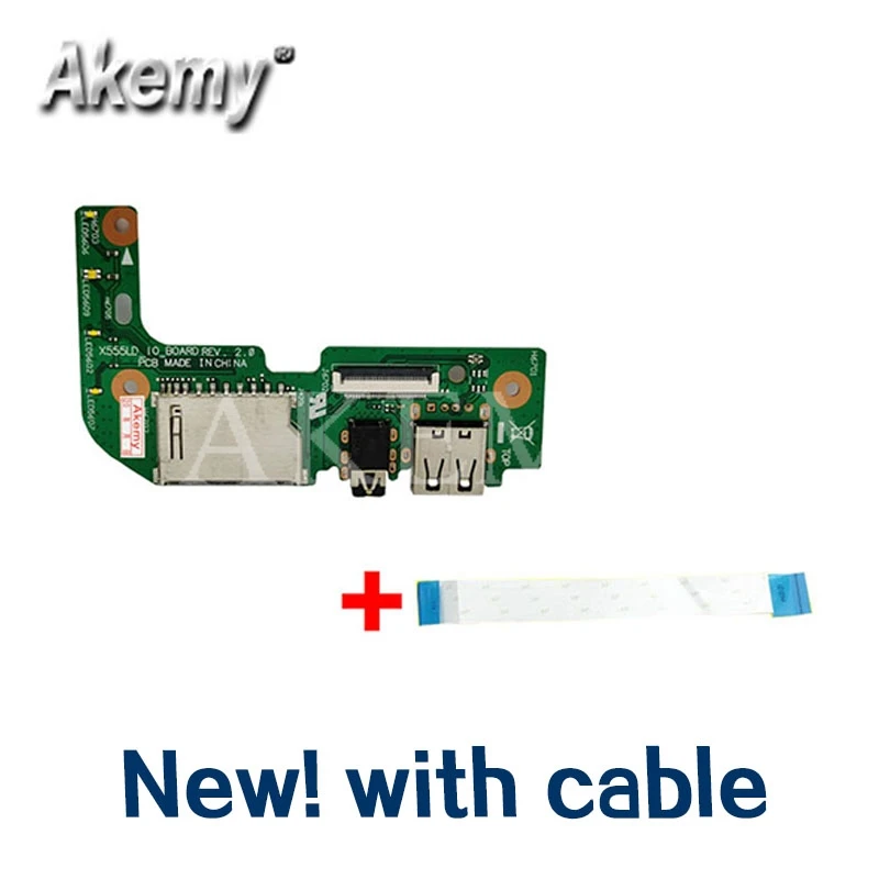Новый оригинальный с кабелем для For Asus X555 X555L X555LD X555LD_IO USB аудио кард-ридер плата REV: