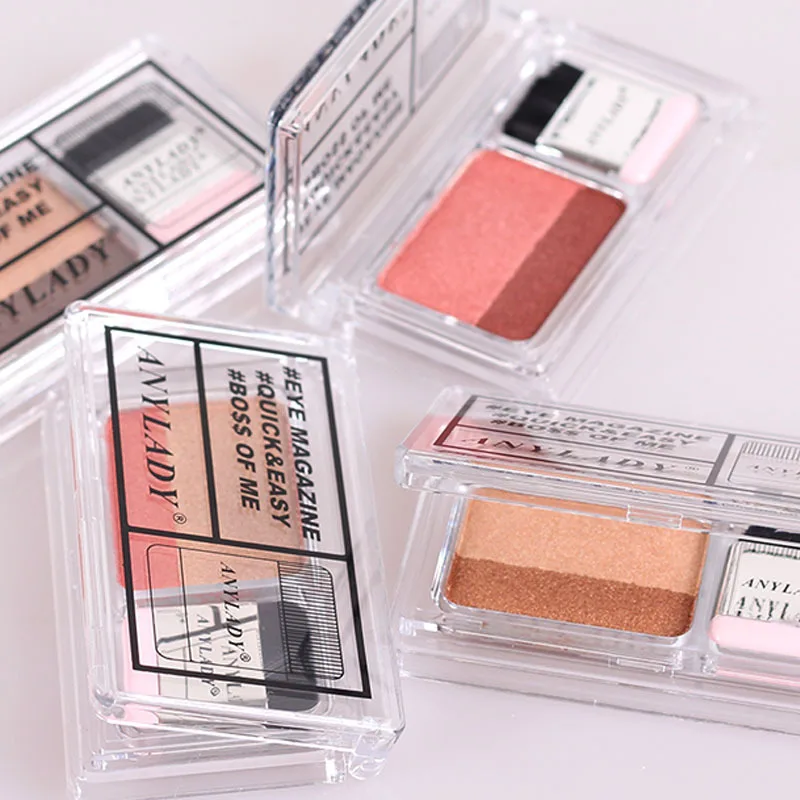 

[24 A Box] Lazy Double Color Pearly Lustre High Light Eye Shadow Blush Pumpkin Plate Eye Shadow Makeup Set
