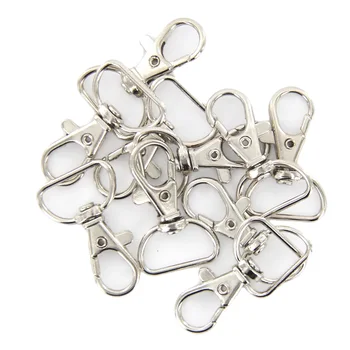 

50pcs Swivel Keychains Trigger Clips Snap Hooks Lobster Clasps Craft DIY