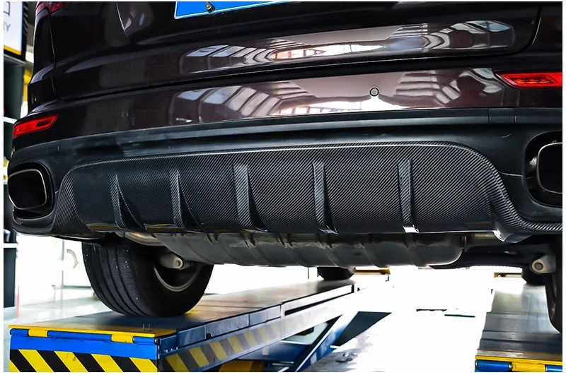 7-100% Real carbon fiber，Free Shipping Carbon Fiber Front and Rear Car Bumper Guard for Porsche Cayenne 2015-2017