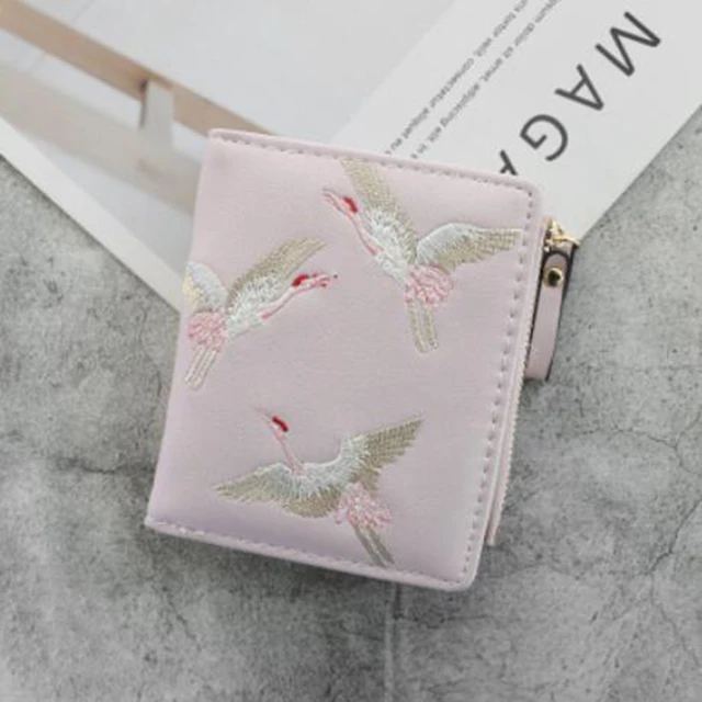 Lovely Birds Printed Mini Women Wallet PU Leather Fashion Zipper Coin Purse Woman Clutch Purses Cards Holder Ladies Coin Pocket 6