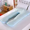 Only mat ! Pregnant Sleep Support Pillow Mat Ice Silk Mat Comfortable U Shape Mat Cover Summer Bedding 3