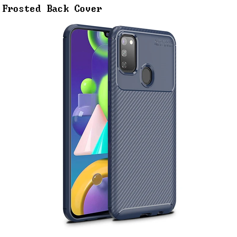 For Samsung Galaxy M21 a51 a71 m30s Case Bumper Silicone Anti-knock Carbon Fiber Shockproof Cover M 21 | Мобильные телефоны и