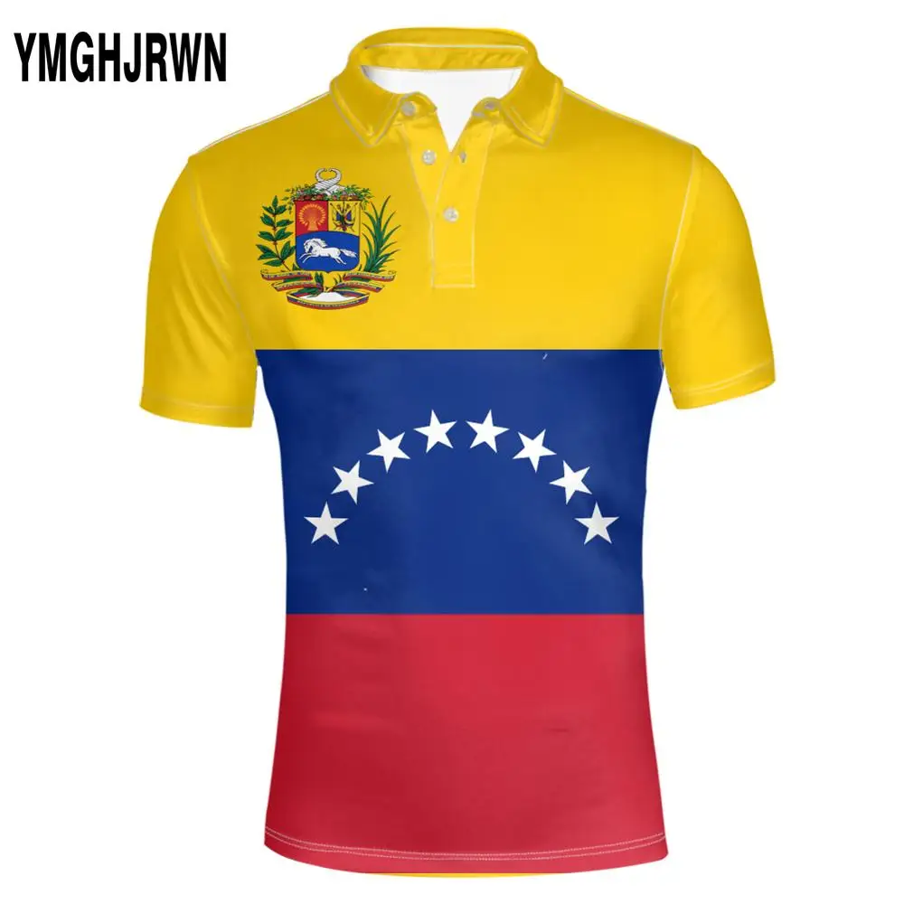VENEZUELA youth diy бесплатная пользовательская рубашка поло с номером национальным