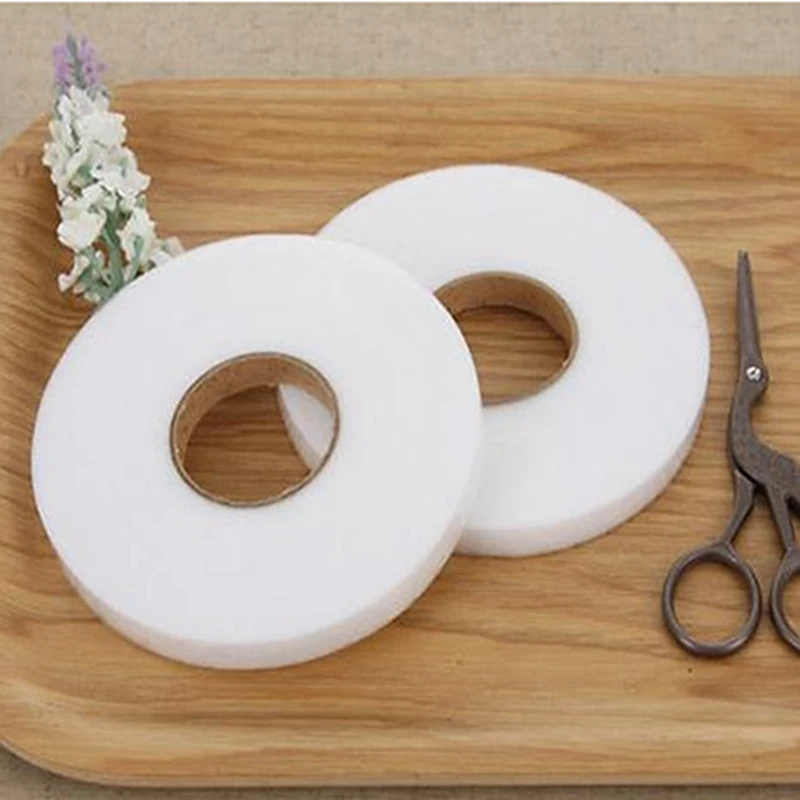 Teramila fabric White Double faced Adhesive Tape Cotton Battings Synthetic DIY Craft Bag Cloth Hand Made1.5CM Width 3 Rolls/Lot