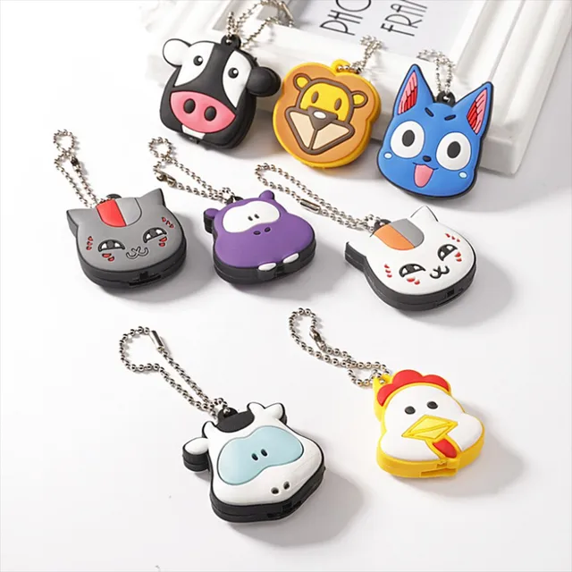 Led Világos Szilikon Kulcstartó Kupak Fejfedele Aranyos, Szép Állati Alak Kulccsal Ajándék Barátnak Gyerekeknek - Image 3