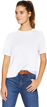 

2020 new - Ritual Women Jersey Short-Sleeve Boxy Pocket Tee Cotton Casual
