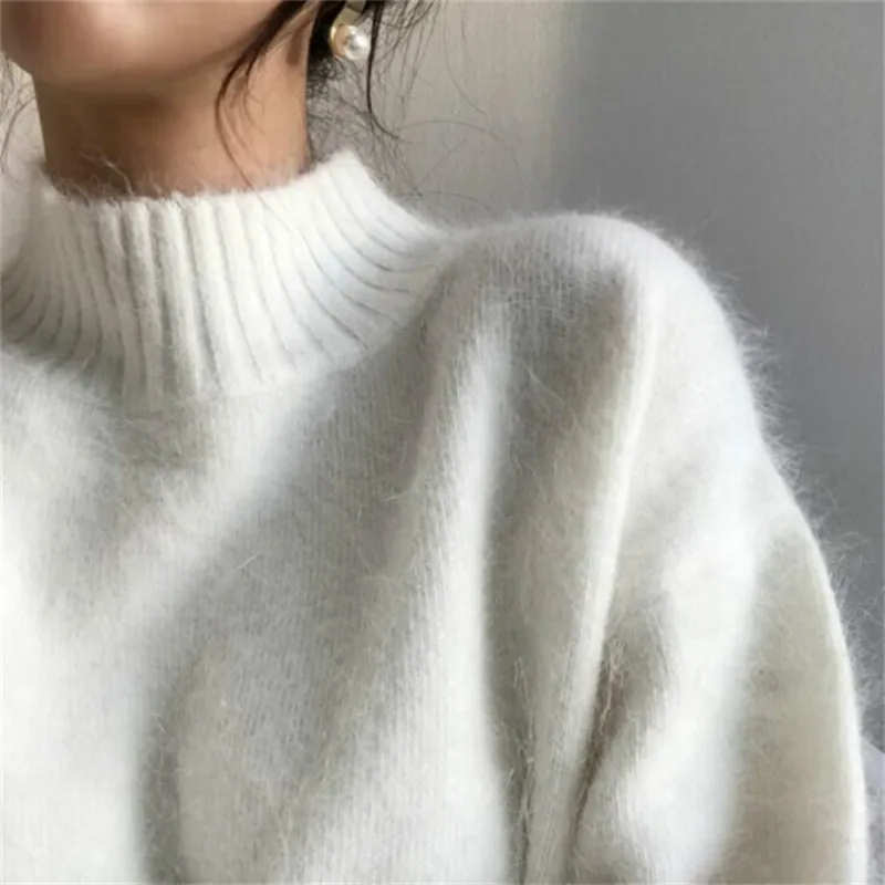 Fashion and leisure Korean Plush autumn and winter solid color sweater women Fashion and leisure Korean Plush autumn and winter solid color sweater women