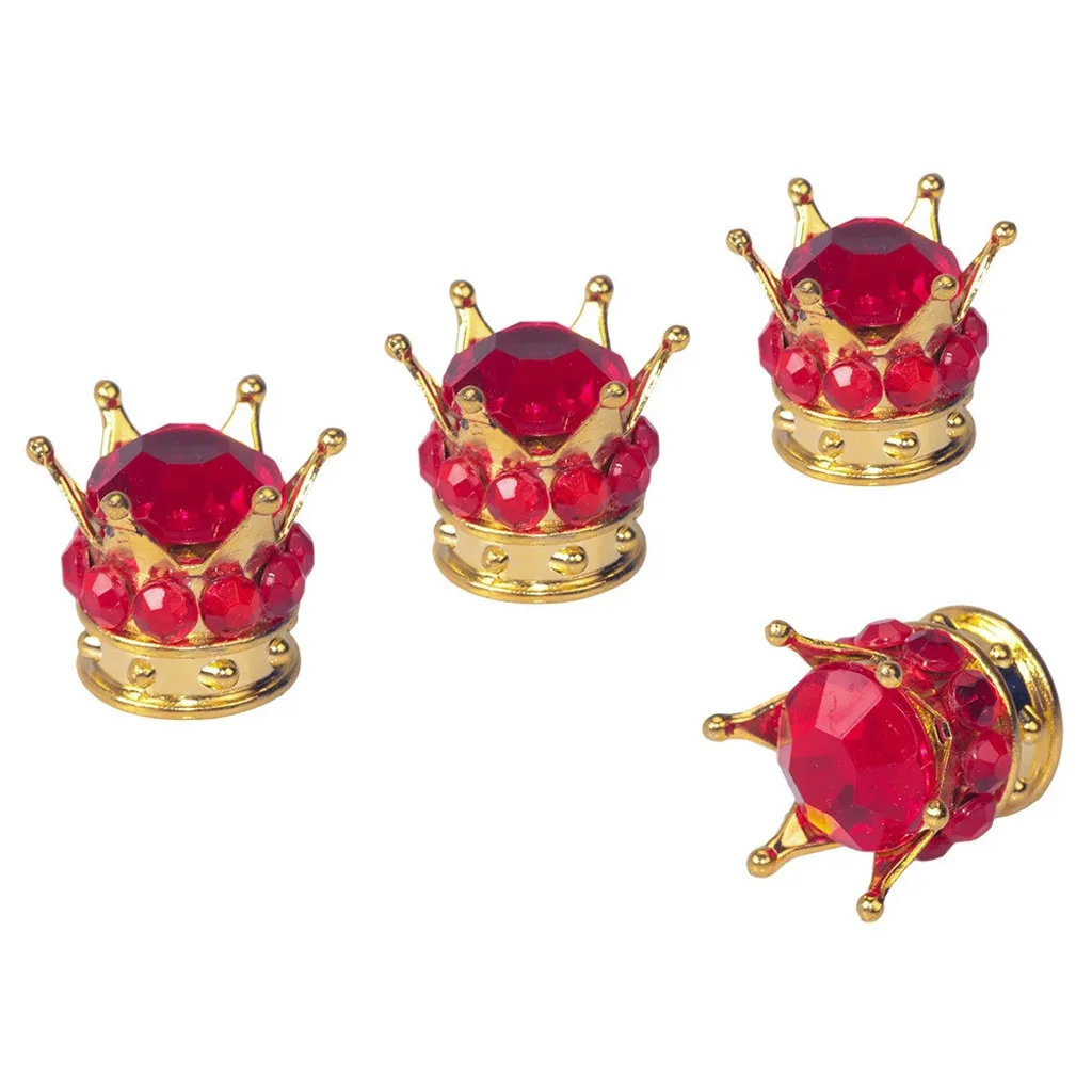 Новые 4 шт. хромированные золотые короны Bling алмазные шины/колпачок колеса s шины для машины и грузовика крышка клапана Сильная и прочная крышка Прямая поставка# PY10