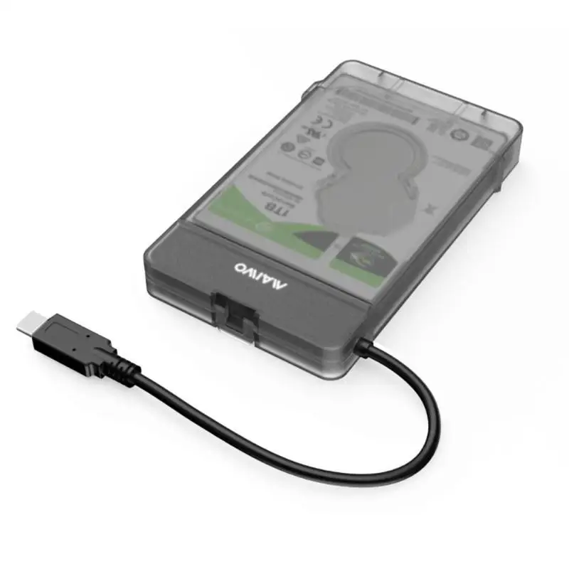 Black MAIWO K104C 2,5 дюймов чехол для жесткого диска usb type-C SATA прозрачный SSD HDD Box адаптер для Windows Mac OS компьютер ноутбук Настольный P - Цвет: Black