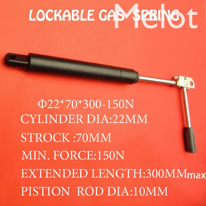 

ADJUSTABLE GAS SPRING 150N 22 X70X300 Lockable position formanufacturing surgical table Office chair or Automatic Door Lifter
