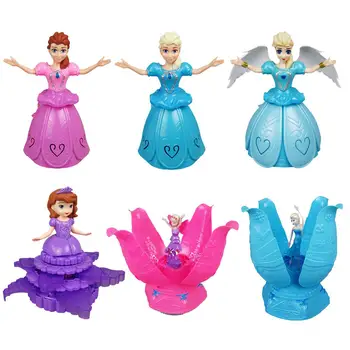 

Newest Dancing Princess Doll Toys With Wings Action Figure Rotating Dance Projection Light Music Model Dolls For Girls Gifts