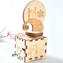 Антикварная резная деревянная ручная музыкальная шкатулка подарок на Хэллоуин подарок на день рождения Шкатулка Декорация