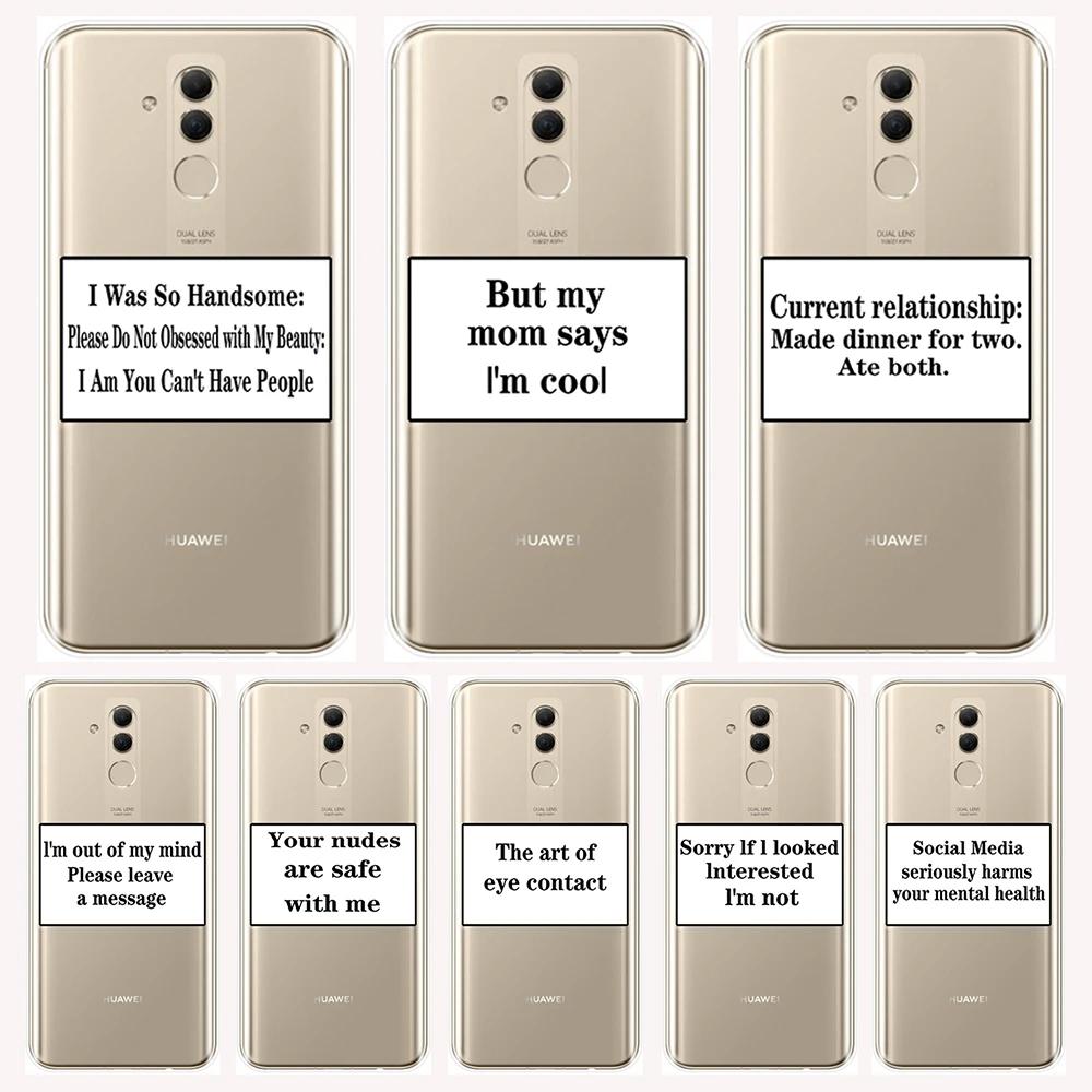 Креативный персонаж задняя крышка для Huawei Mate 7 8 9 10 20 30 Lite Мягкий ТПУ силиконовый
