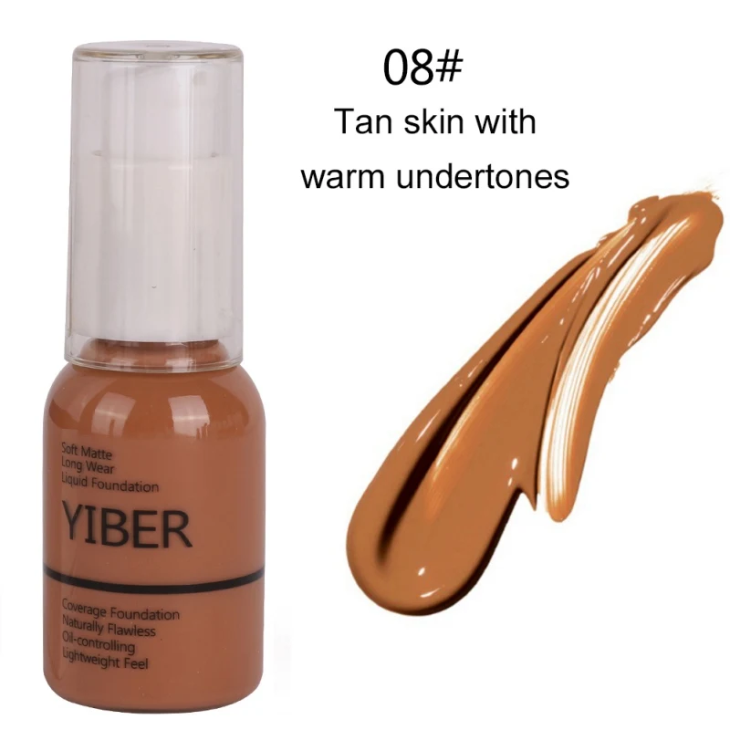 Матовый тональный крем увлажняющий масло-чехол для пульта пятна для макияж кожи основа макияж - Цвет: 8