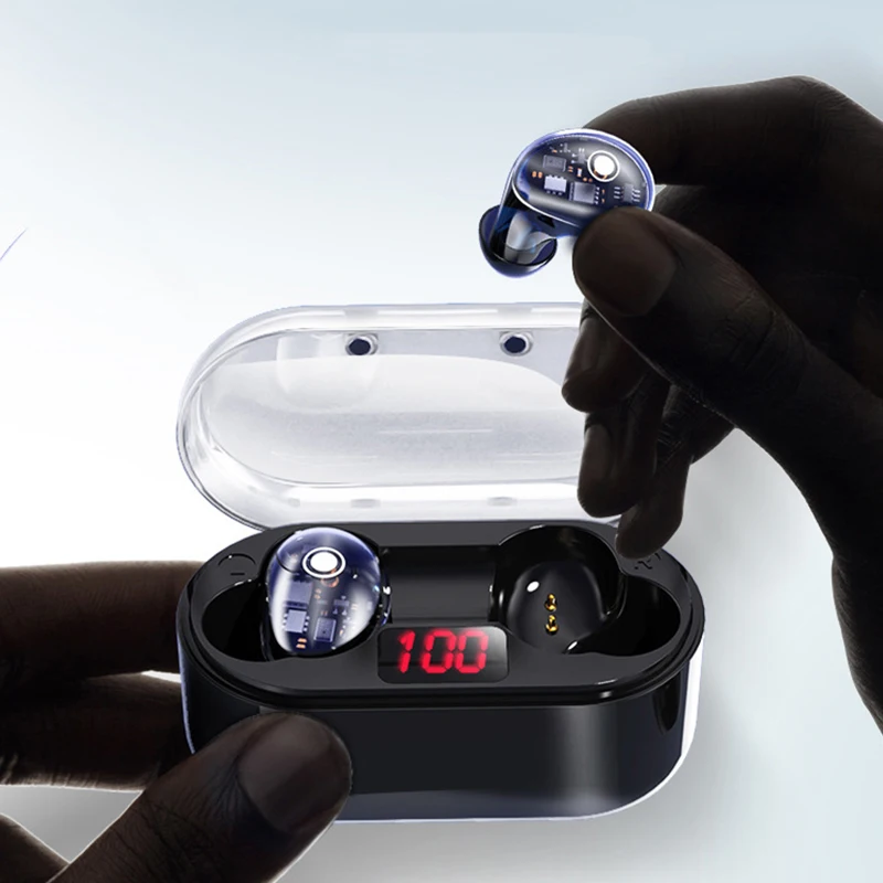

X7 Wireless Headphones Bluetooth Headsets Latest Pops-Up Open Box Connect Wireless Earbuds Touch Control Bass Headphones