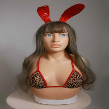 

Silicone Breast Forms with Mask Fake Boobs Drag Queen Realistic Soft Boobs Bionic Skin Crossdresser Transgender Mastectomy Bra