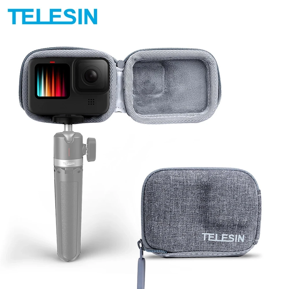 Мини сумка для хранения TELESIN матовый полуоткрытый быстросъемный чехол GoPro Hero 10 9 8