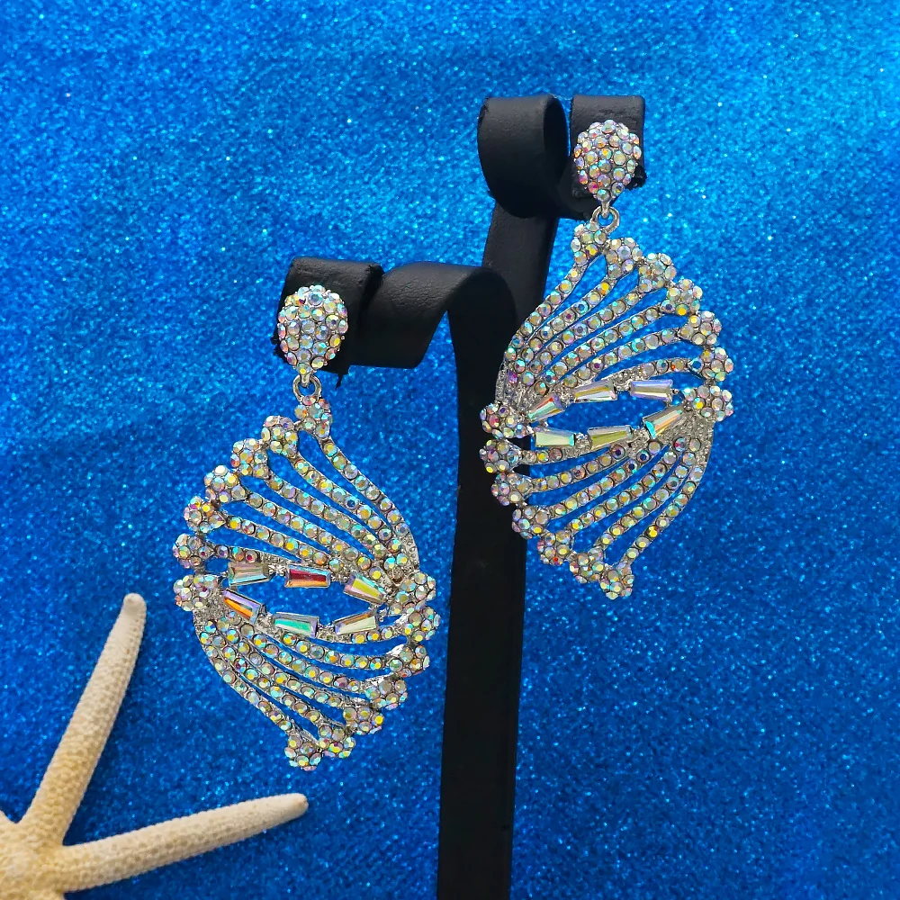 New Design Luxury Crystal Unique Earrings Fashion Statement Earings For