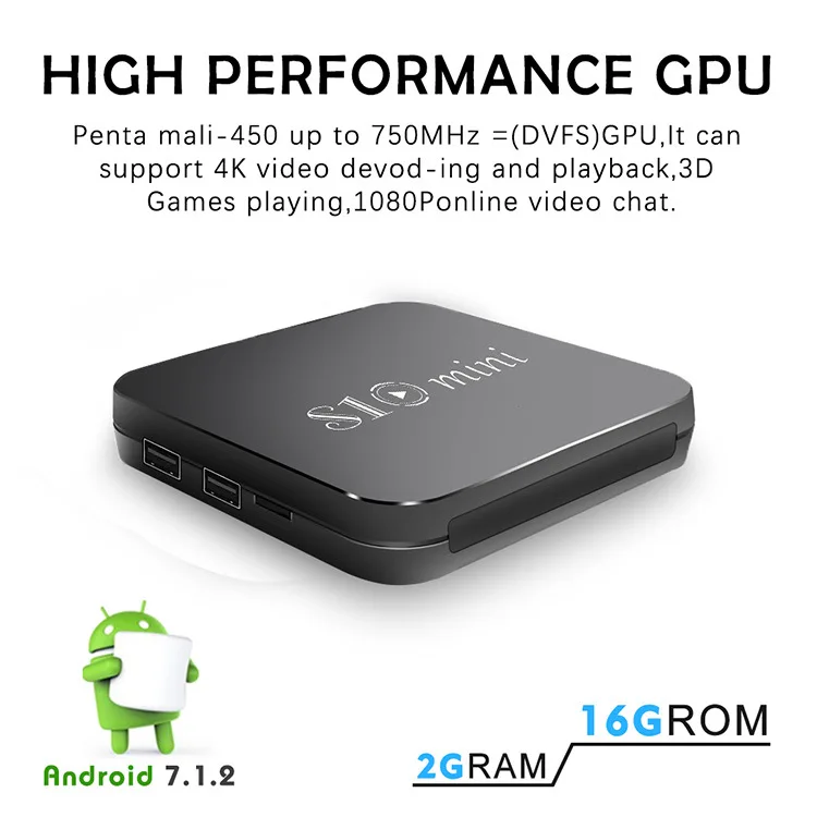 S10 MINI Android 8.1 Smart TV BOX 2GB/16 GB TVBOX Amlogic S905W H.265 4K 2.4G WiFi Media Player Youtube Set Top Box PK X 96 Max