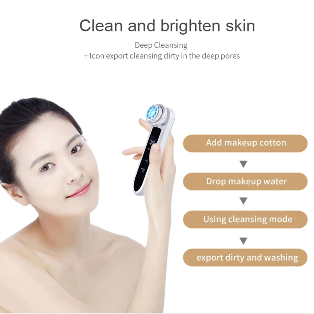  Face RF Radio Frequency Massager Acne Wrinkle Remover EMS Muscle Stimula V-Shaped Face Lifting Mass - 4000168431872
