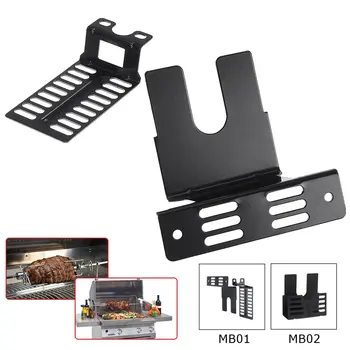 

Iron Electric Rotisserie Grill Motor Bracket Spit Rod Holder Replacement Kits BBQ Accessories Rotisserie Parts Tools Black