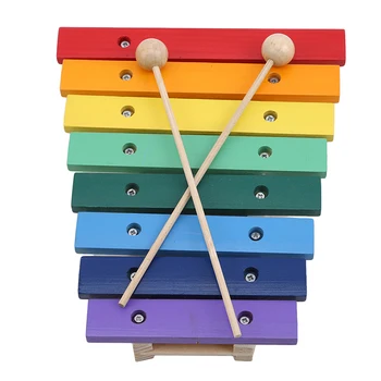 

2020 New Imitat Music Instrument Toy Wooden Frame Xylophone Children Kids Toys Baby Educational Toys Gifts With 2 Mallets