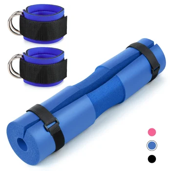 

Barbell Squat Neck Cushion Foam Shoulder Pad with Ankle Strap Gym Fitness Weight Lifting Exercise Barbell Squat Pad Ankle Strap