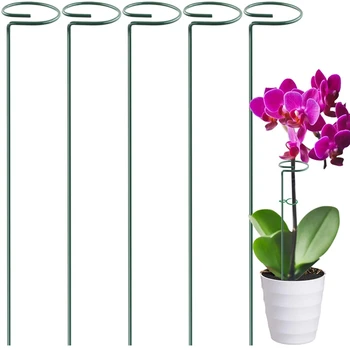 

5 Pack Garden Plant Support Stakes Single Stem Support Stake Plant Cage Support Rings Flowers Stem Upright Plant Gg